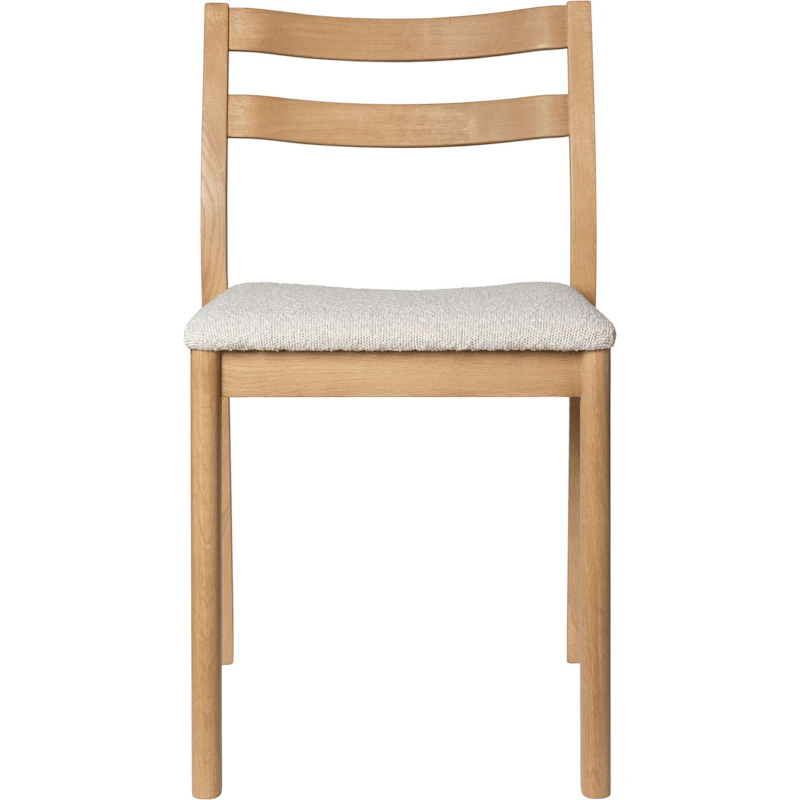 Boda Spisestol Rugged Bouclé, Naturlig Eik / Off-white