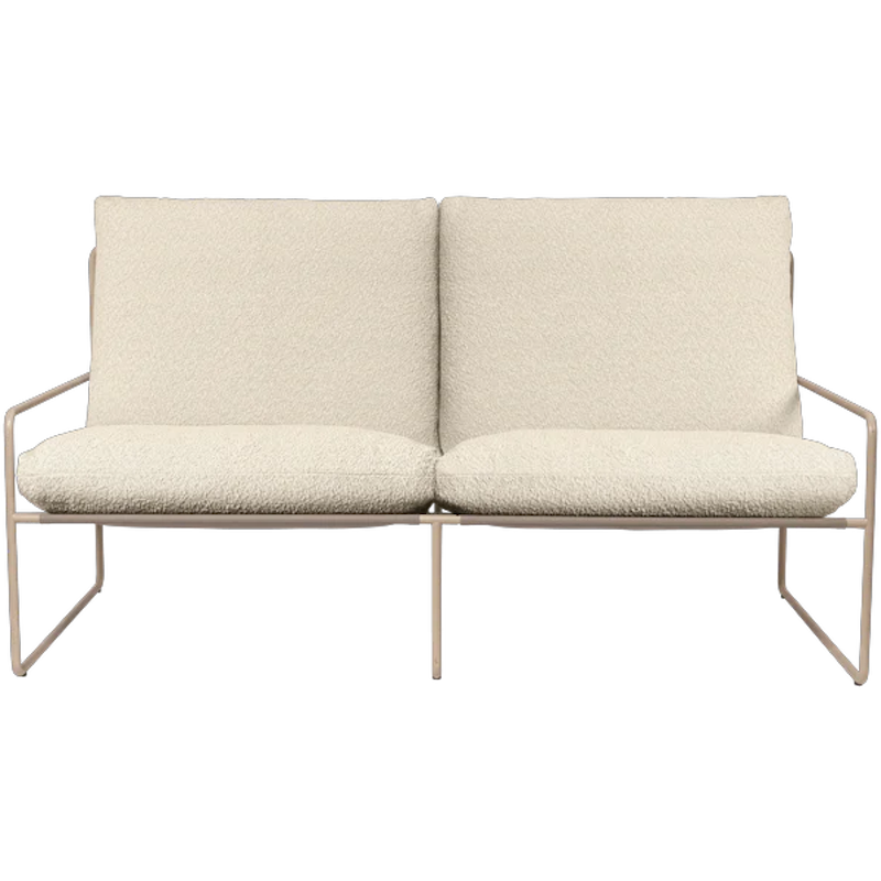 Desert 2-Seter Sofa, Cashmere / Off-White Bouclé