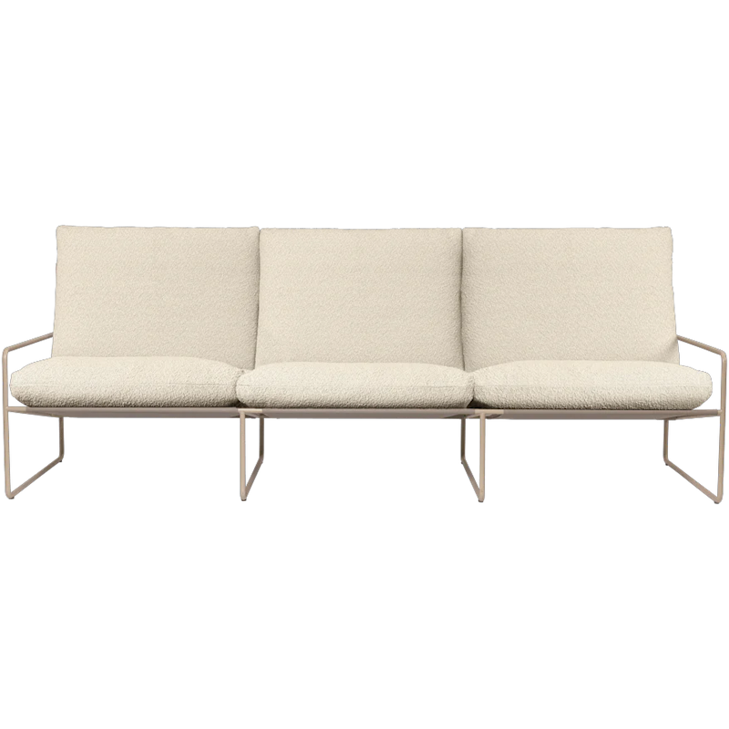 Desert 3-Seter Sofa, Cashmere / Off-White Bouclé