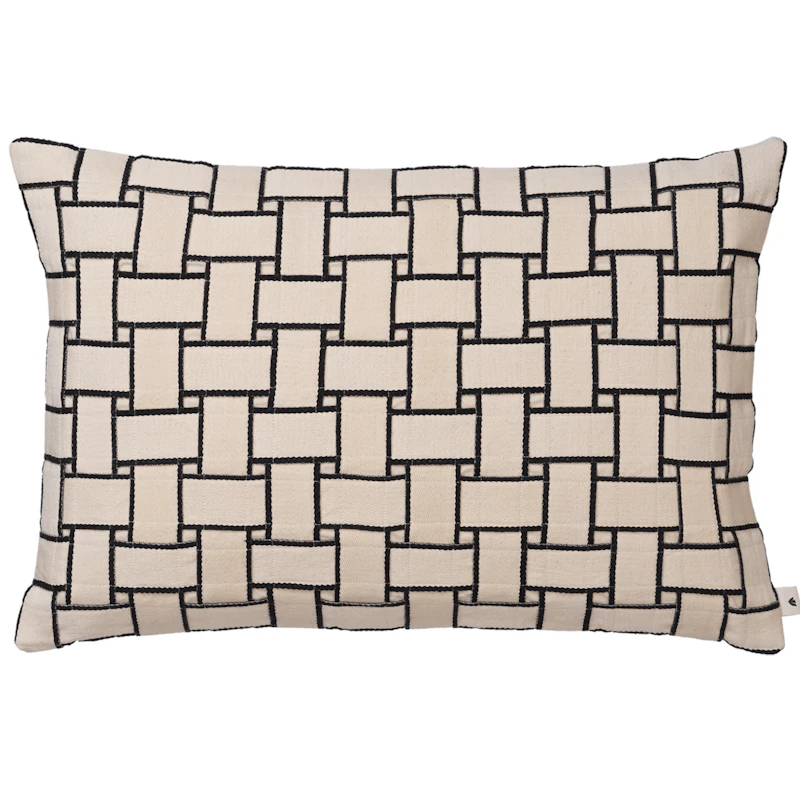 Lattice Pute 40x60 cm, Off-white/Sort