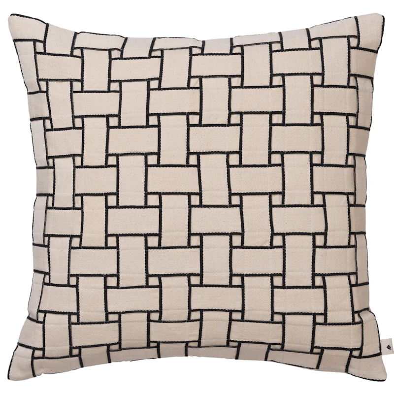 Lattice Putetrekk 50x50 cm, Off-white/Sort