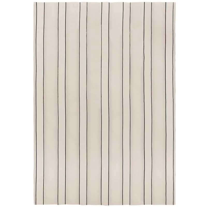 Twill Sengeteppe 180x260, Off-white/Sort