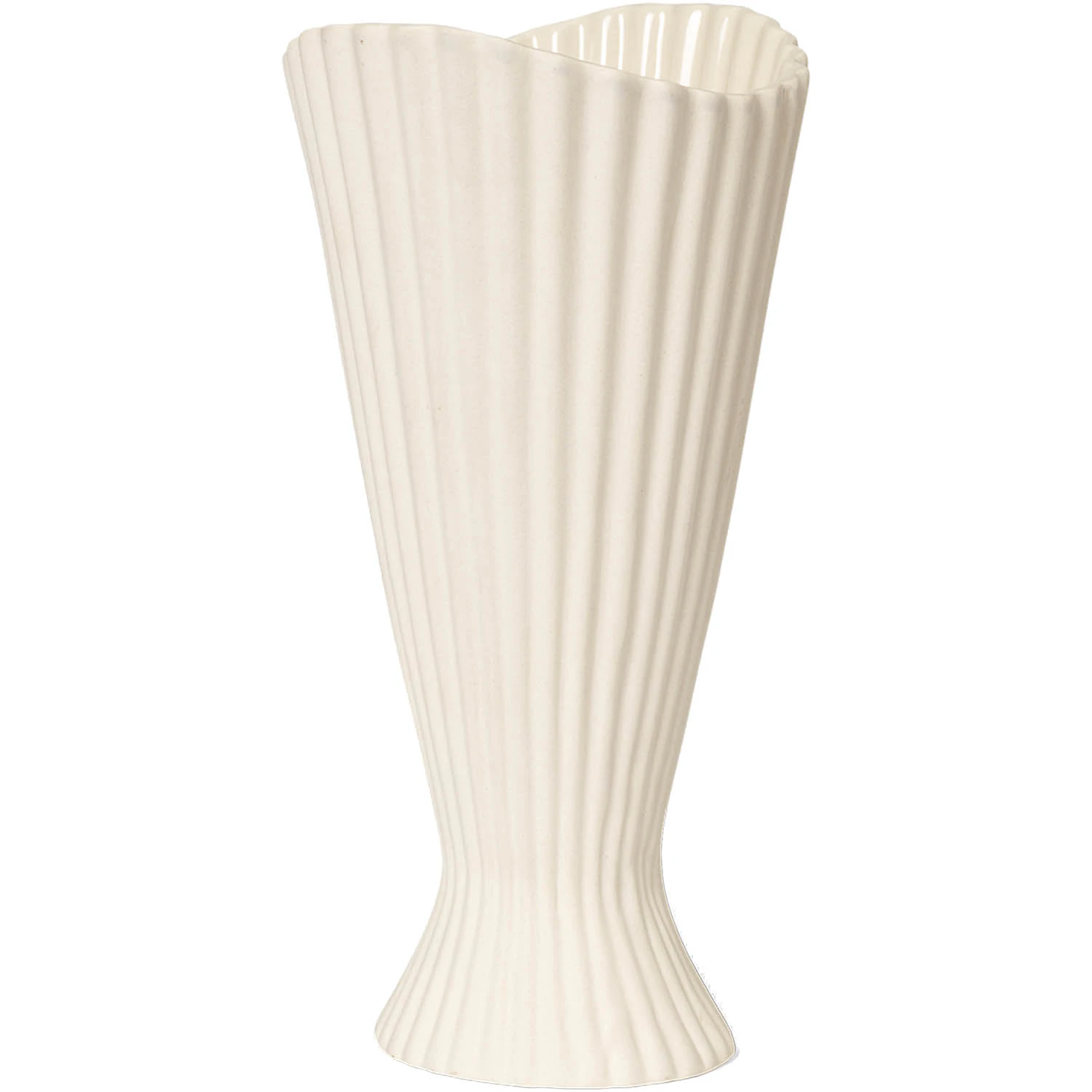 Ferm Living Fountain Vase 23 Cm -  Vaser Stengods Off-White - 1104269917