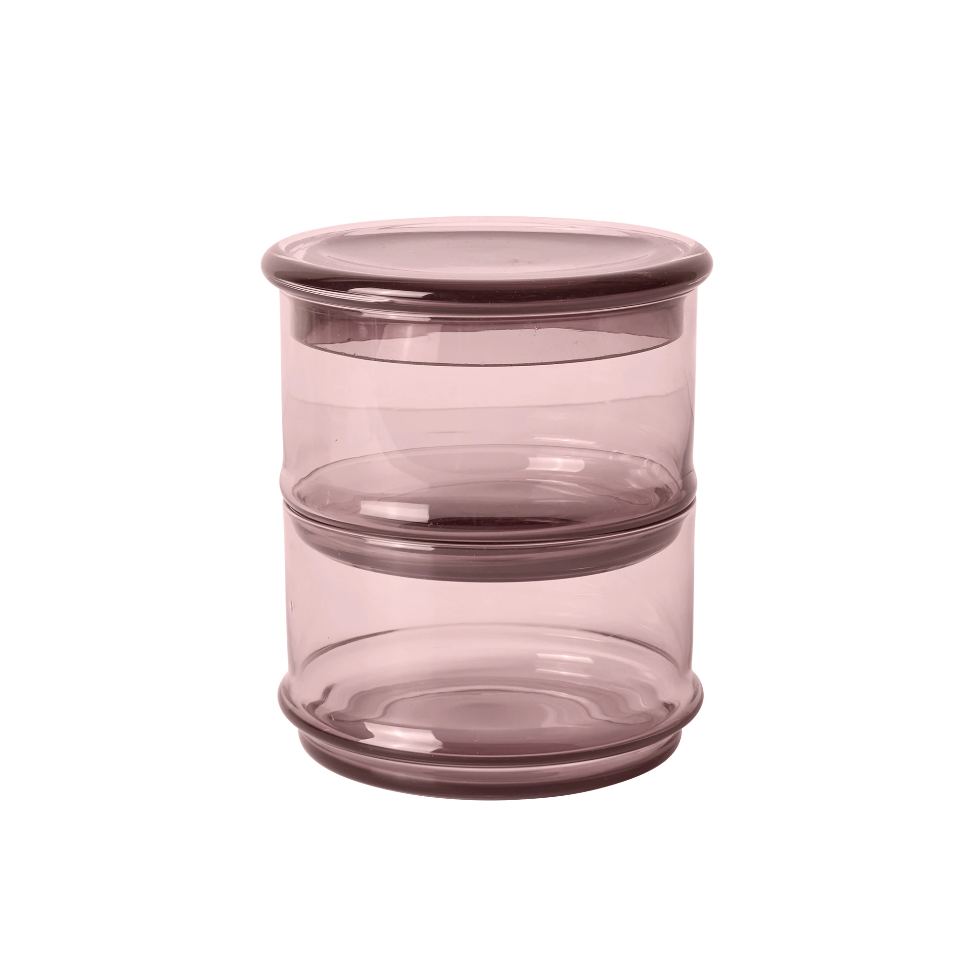 Ferm Living Glasskrukke 47 Cl - Oppbevaringsbokser & Lokk Munnbl&aring;st Glass Mauve - 1104274259