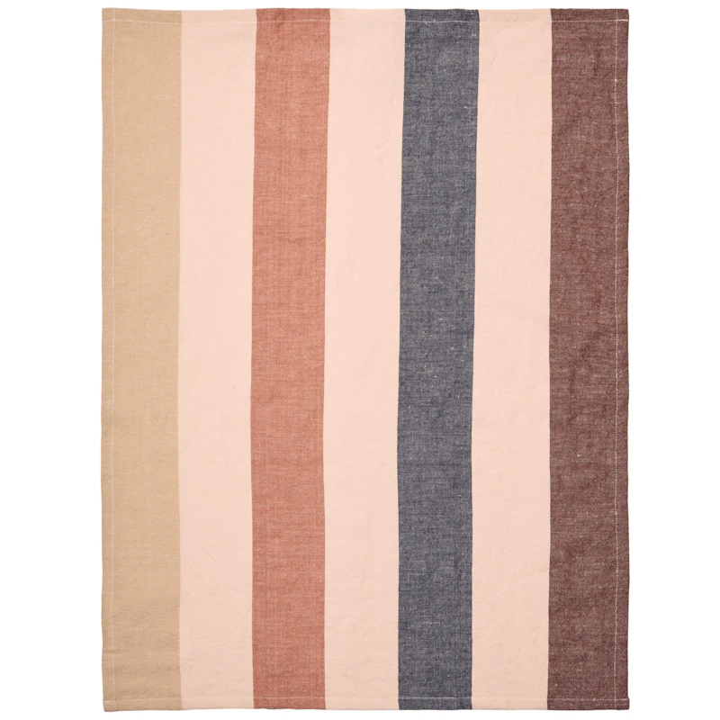 Hale Kjøkkenhåndkle 50x70 cm, Mocca/Indigoblå