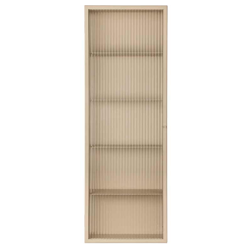 Haze Veggskap Ribbet Glass 35x100 cm, Cashmere