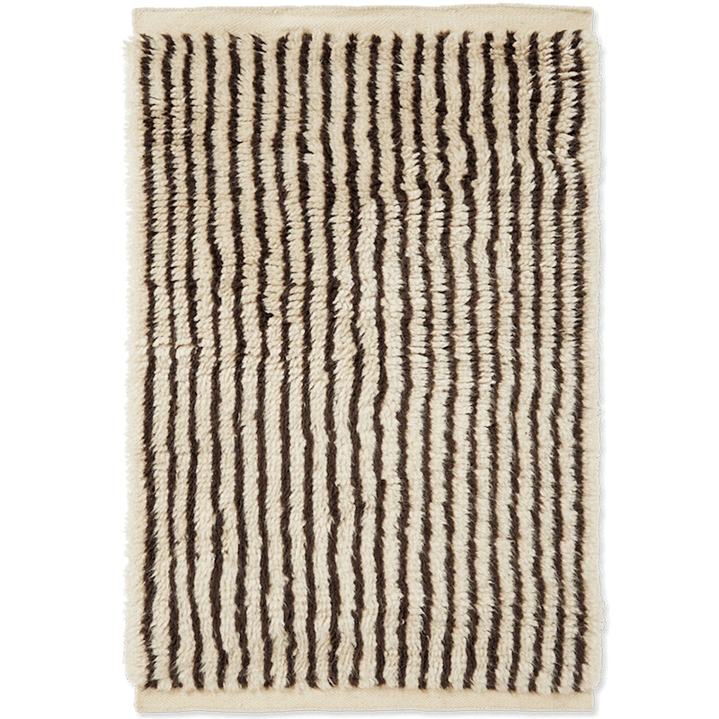 Kami Knotted Teppe 80x120 cm, Off-white / Coffee