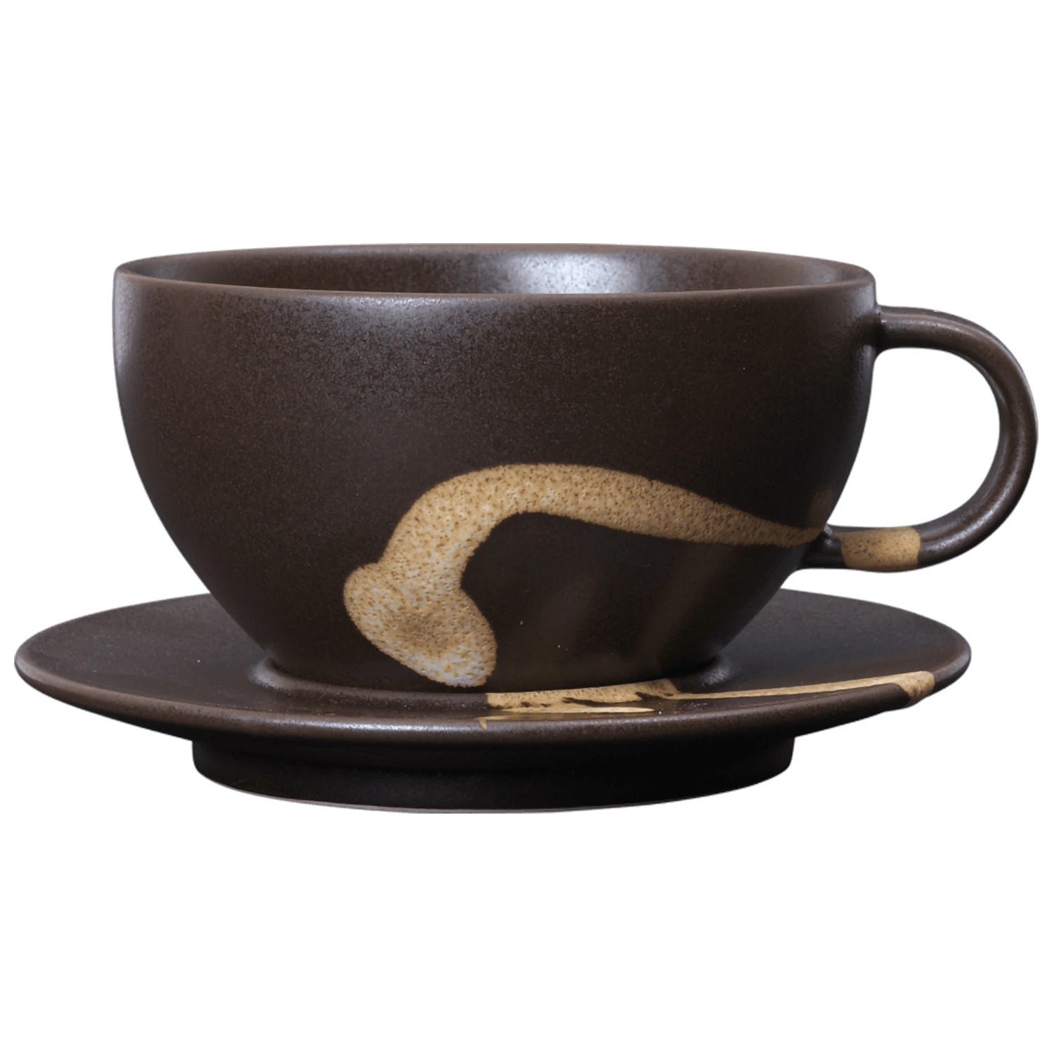 Ferm Living Koyo Tekopp Med Fat M&oslash;rkebrun -  Tekopper Stengods M&oslash;rk Brun - 1104272621