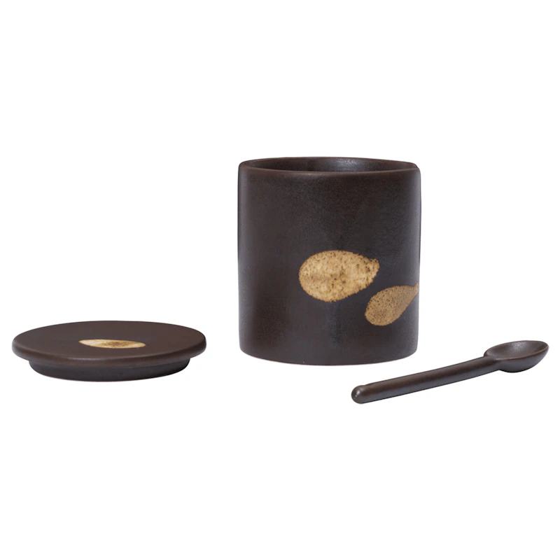 Koyo Krukke Med Skje, Mørkebrun