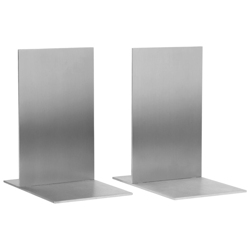Lager Bokstøtter Aluminium 2-pk