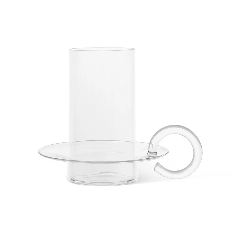 Ferm Living Luce Lyslykte 14x14,5 Cm - Lysestaker Munnbl&aring;st Glass Klar - 1104264802