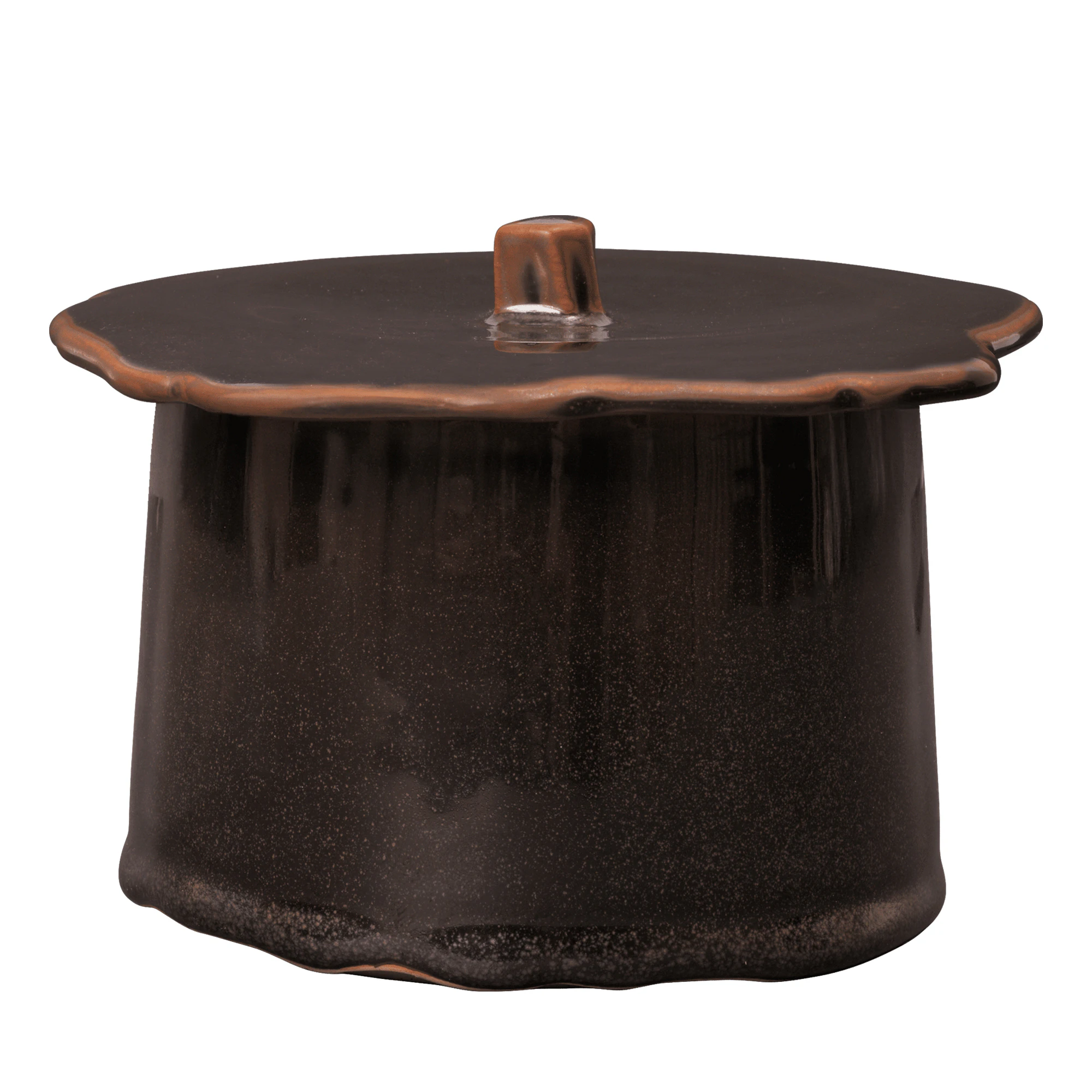 Ferm Living Marnen Oppbevaringskrukke - Dekorative Assesoarer Stengods Carob Brown - 1104272786