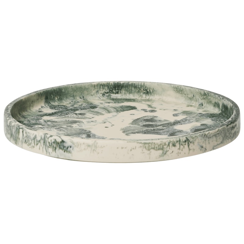 Mist Brett Ø30 cm, Emerald Off-white