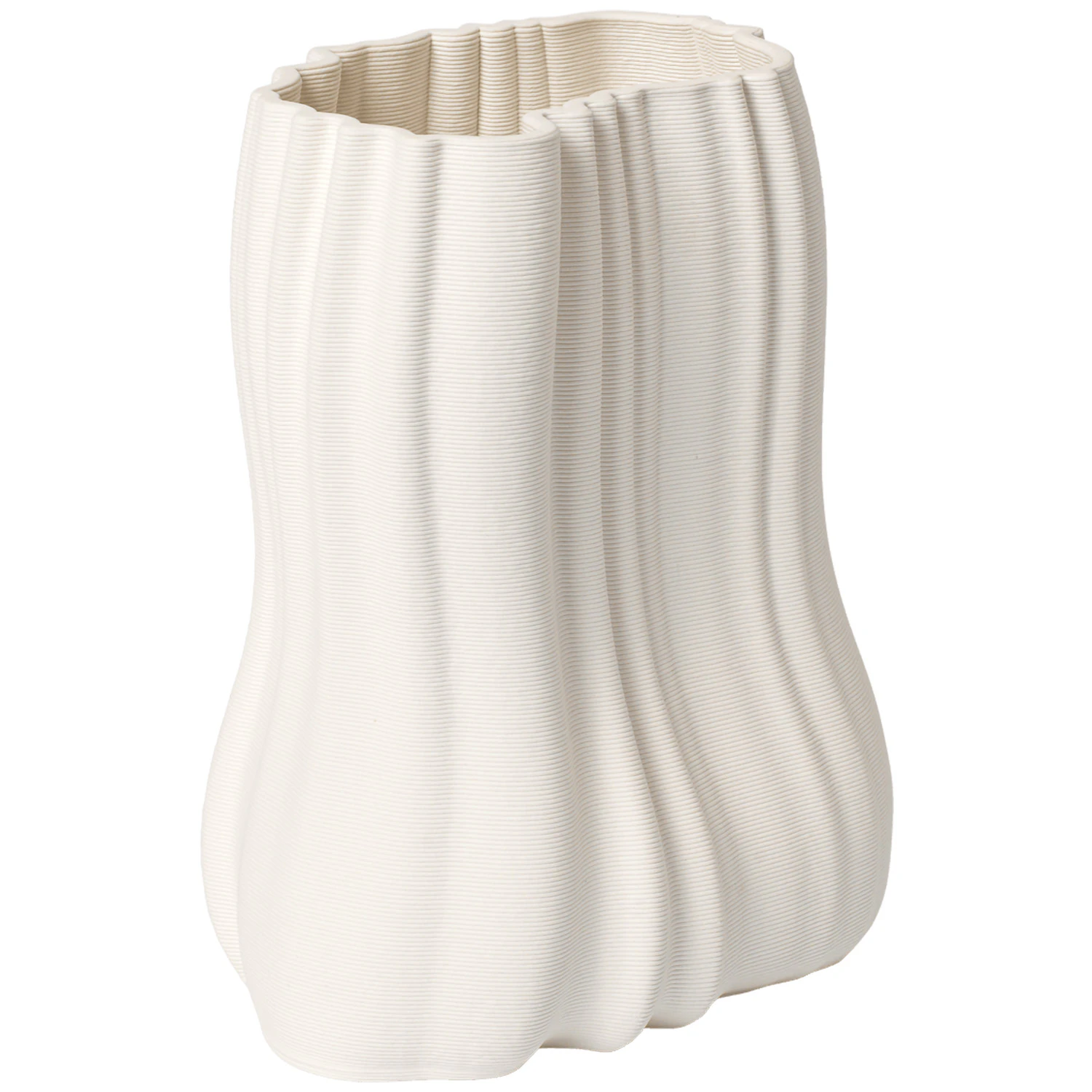 Ferm Living Moire Vase  20 Cm -  Vaser Stengods Off-White - 1104270976