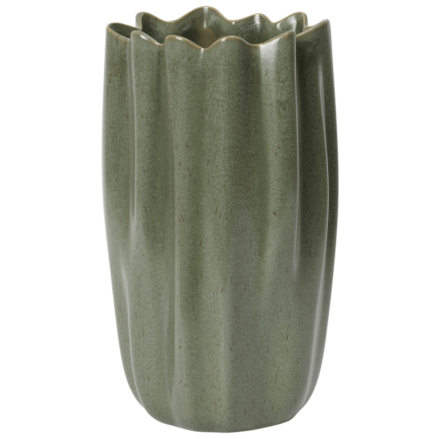 Ferm Living Nium Vase 23 Cm  -  Vaser Stengods Dark sage - 1104272493