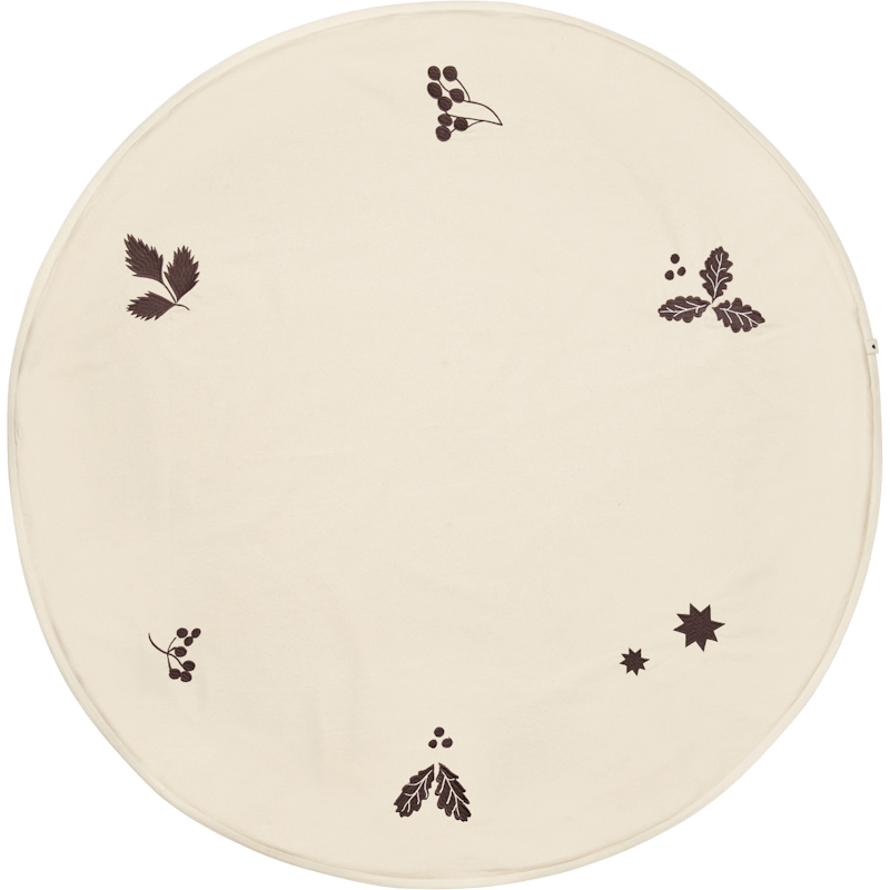 Oak Juletreteppe Rund, Naturlig