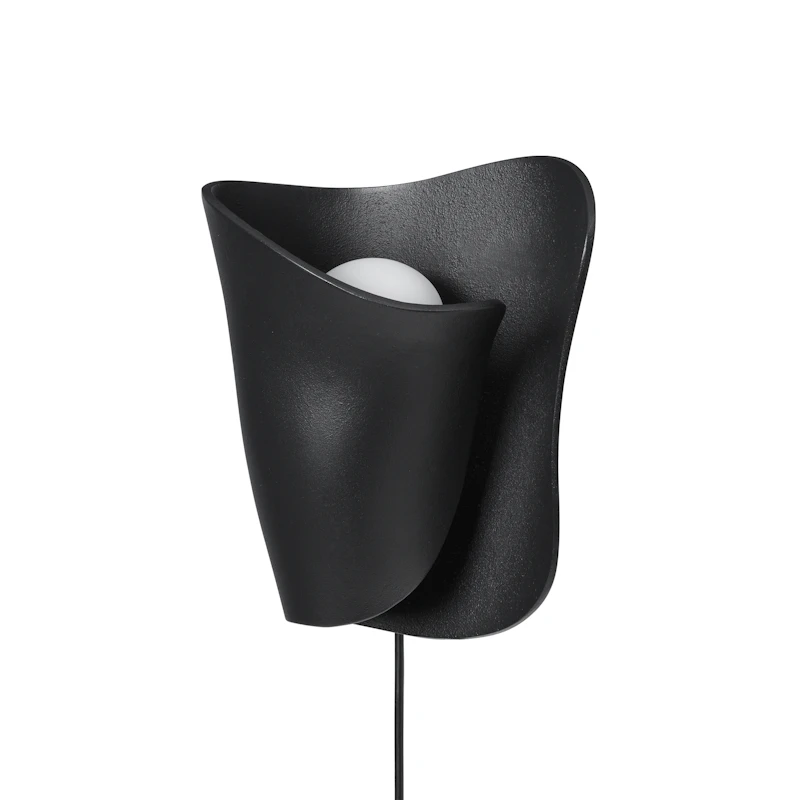 Oyster Vegglampe, Sort