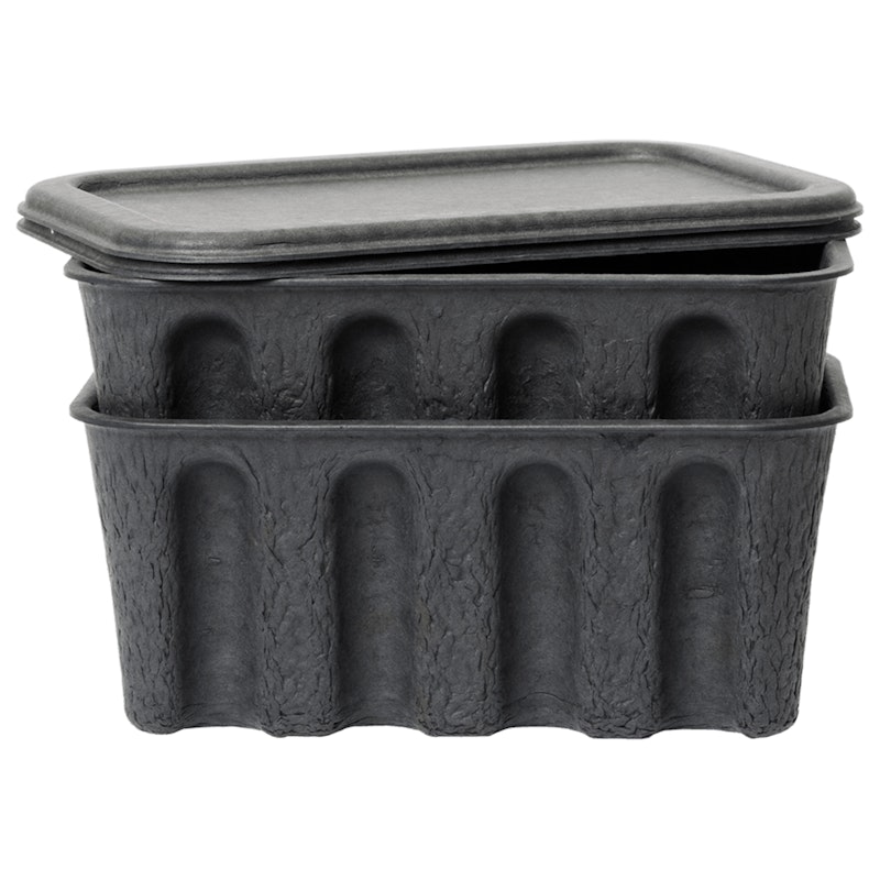 Paper Pulp Esker 2-pk Liten, Charcoal