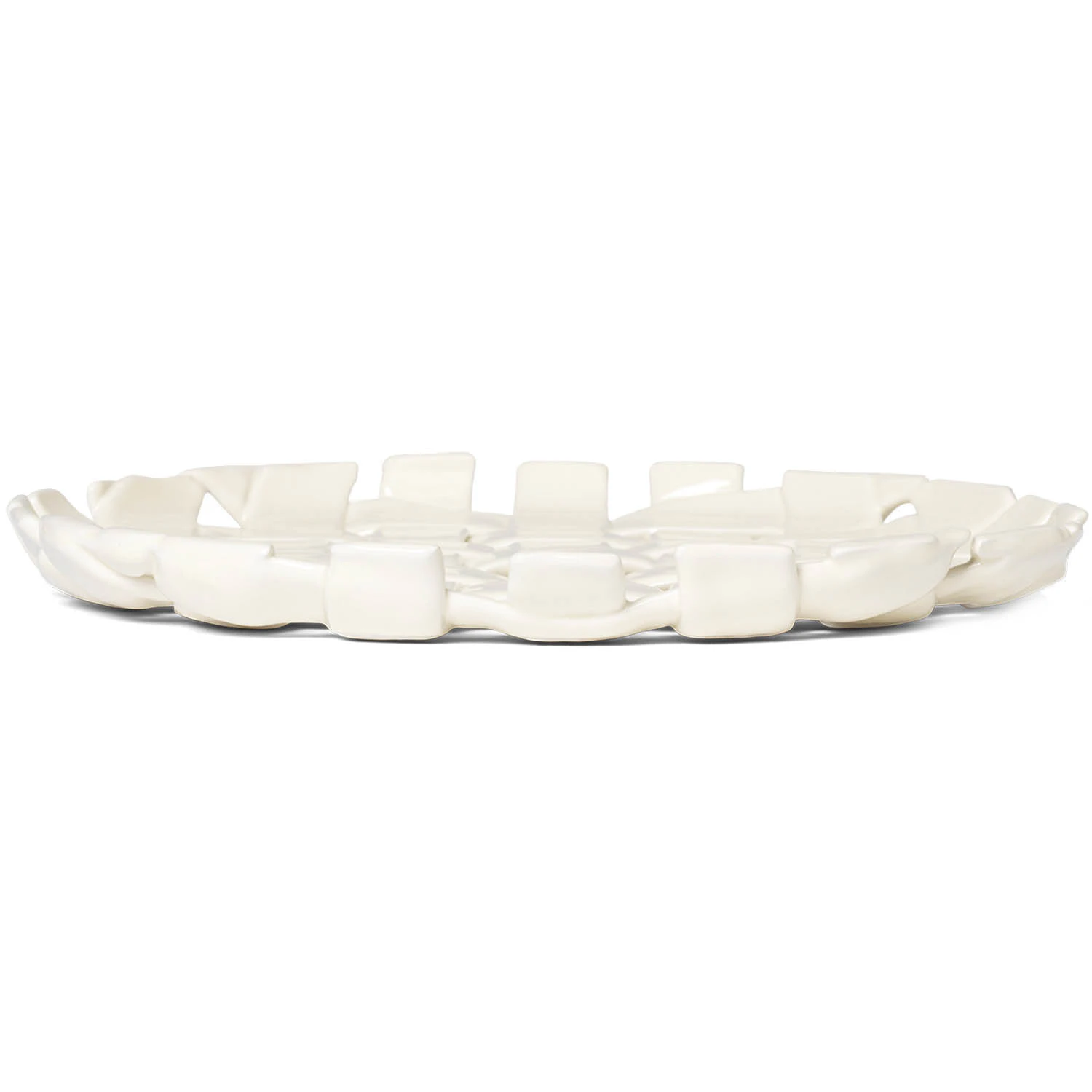 Ferm Living Plait Serveringsfat &Oslash;30 Cm  -  Serveringsfat Keramikk Off-White - 1104269920