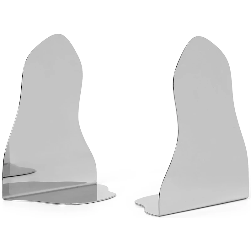 Pond Bokstøtte Blankpolert Rustfritt stål 2-pk
