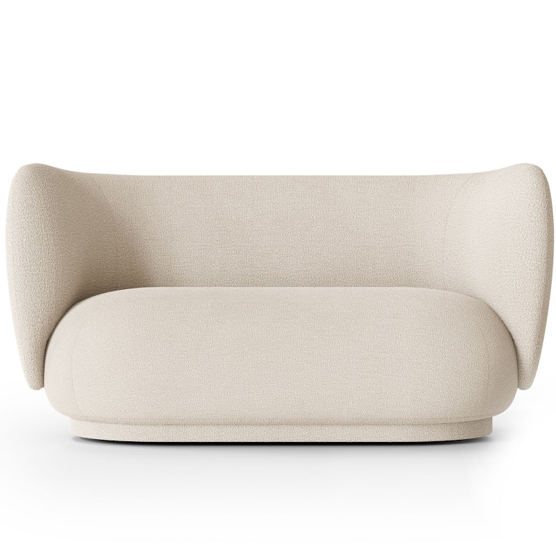 Rico Buclé 2-Seter Sofa, Off-white