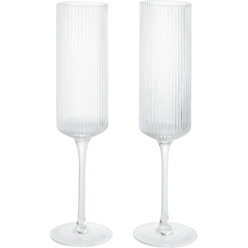 Ripple Champagneglass 2-pk, Klar
