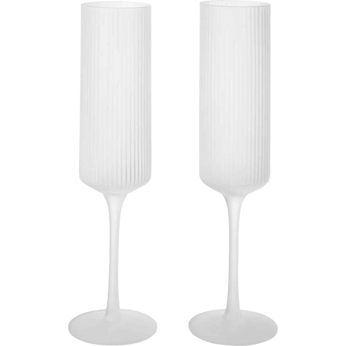Ferm Living Ripple Champagneglass 2-pk Frosted -  Champagneglass Munnbl&aring;st Glass Frostet - 1104271425