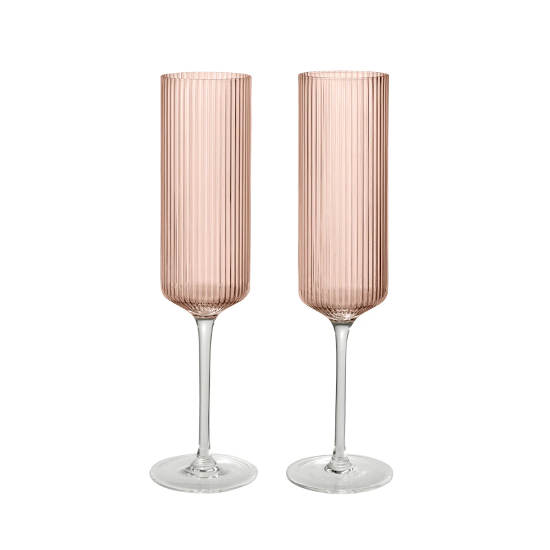 Ripple Champagneglass 2-pk, Blush