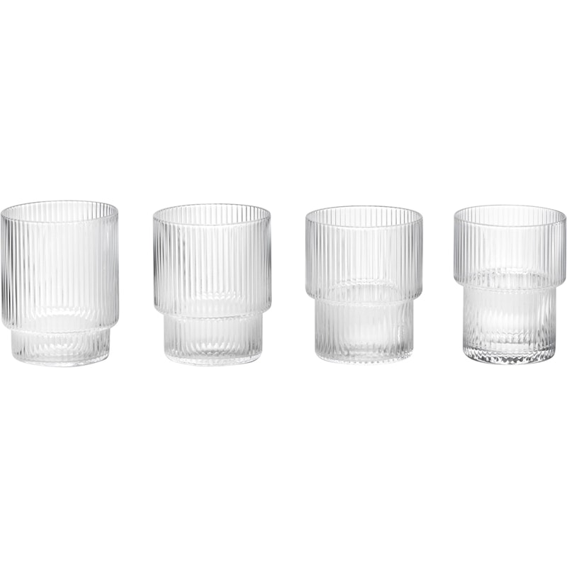 Ripple Glass 4-pk 6 cl, Klar