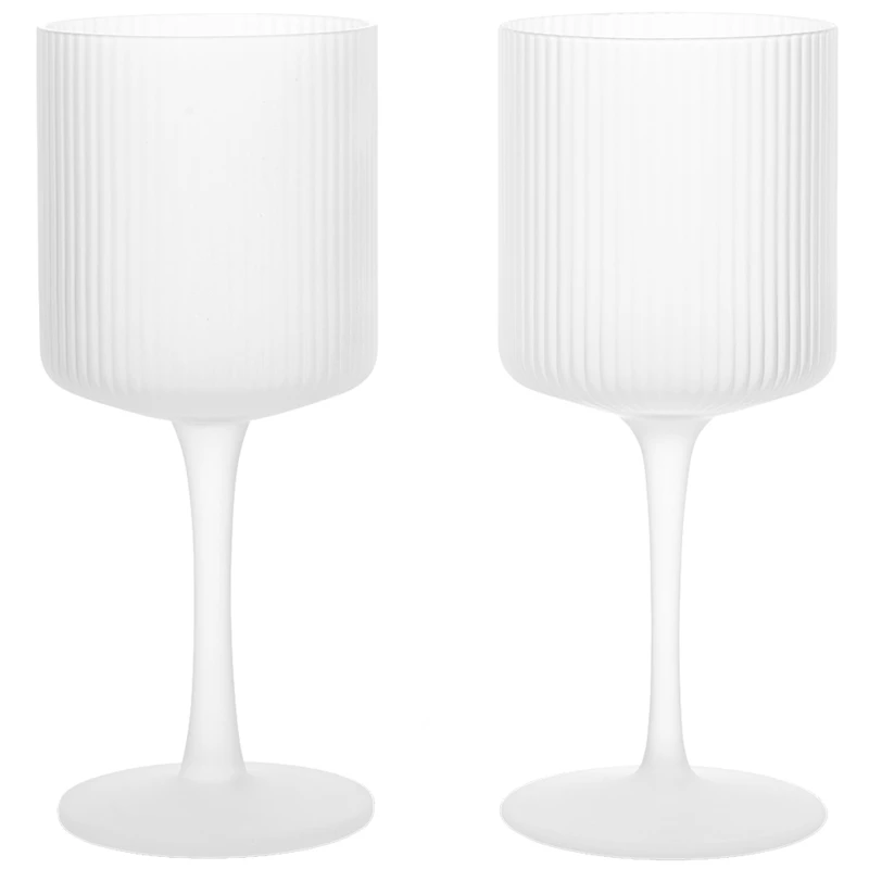 Ripple Hvitvinsglass 2-pk, Frosted