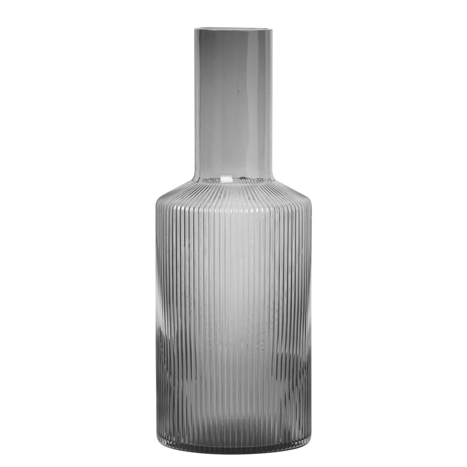 Ferm Living Ripple Karaffel 1 L Smoked Grey -  Vannkarafler & Vannkanner Munnbl&aring;st Glass R&oslash;ykgr&aring; - 100125112