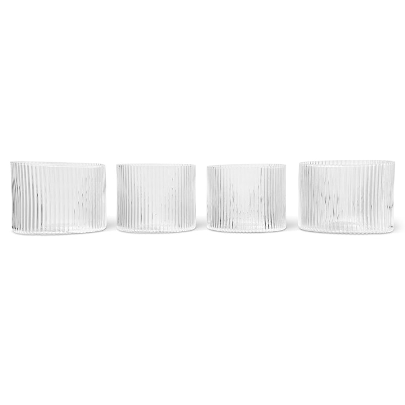 Ripple Low Drikkeglass 4-pk, Klar