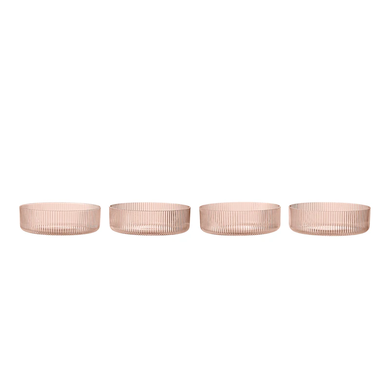 Ripple Serveringsskål 4-pk, Blush