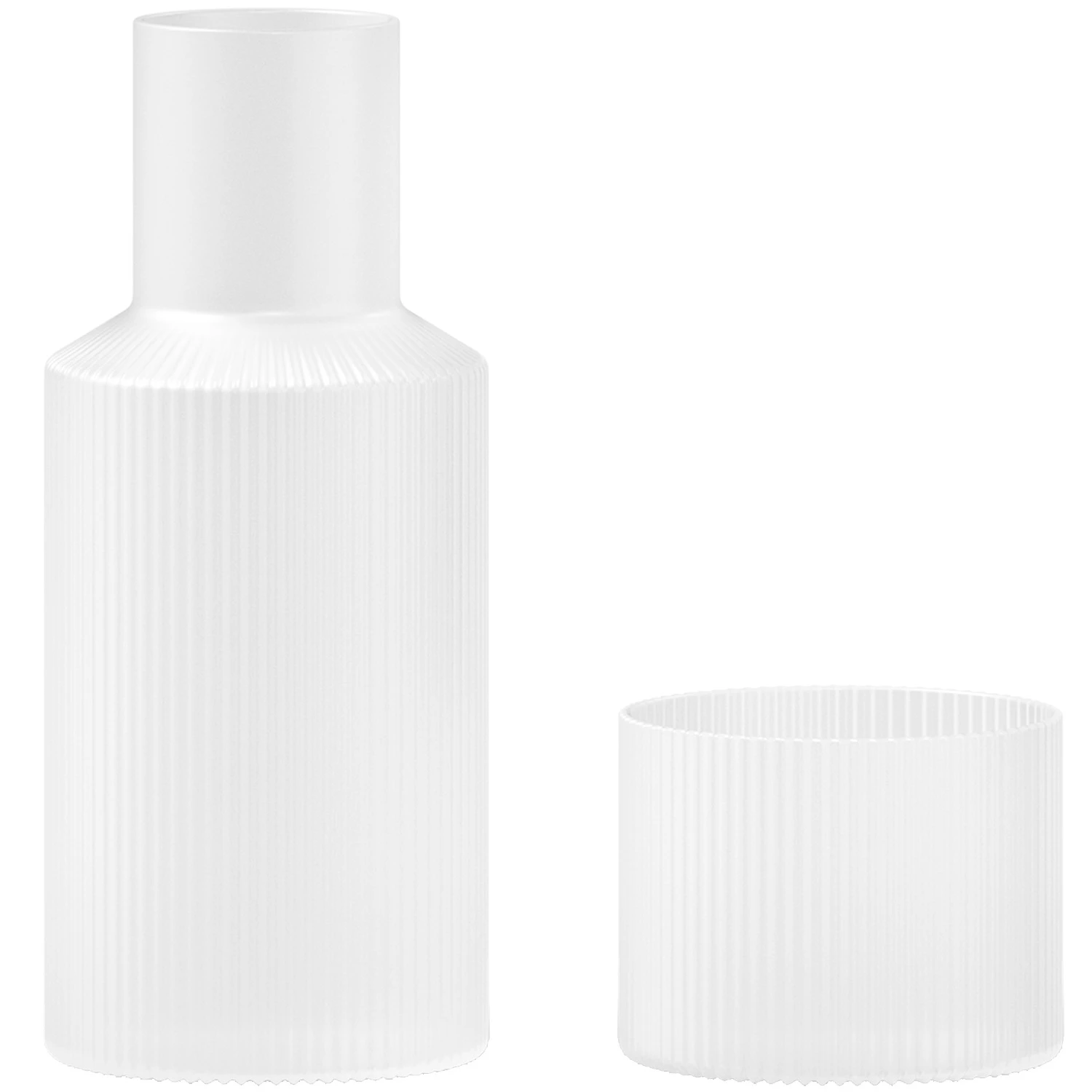 Ferm Living Ripple Small Carafe Set Karaffel Med Drikkeglass Frosted -  Vannkarafler & Vannkanner Munnbl&aring;st Glass Frostet - 1104269326
