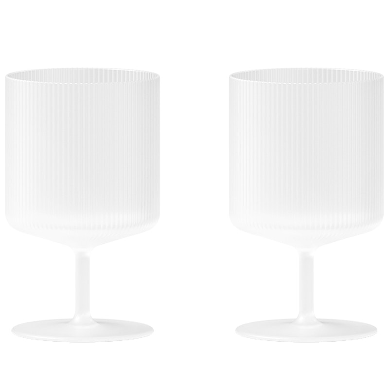 Ripple Wine Glass 2 pcs. Vinglass 2-pk Frosted