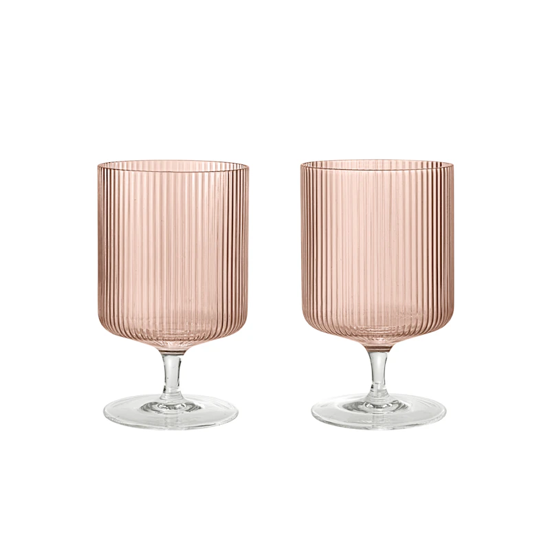 Ripple Vinglass 2-pk, Blush