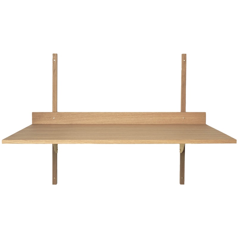 Sector Skrivebord 87x45 cm, Eik/Messing