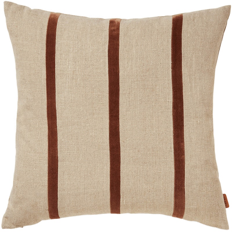 Senti Stripe Pyntepute 50x50 cm, Carob Brown