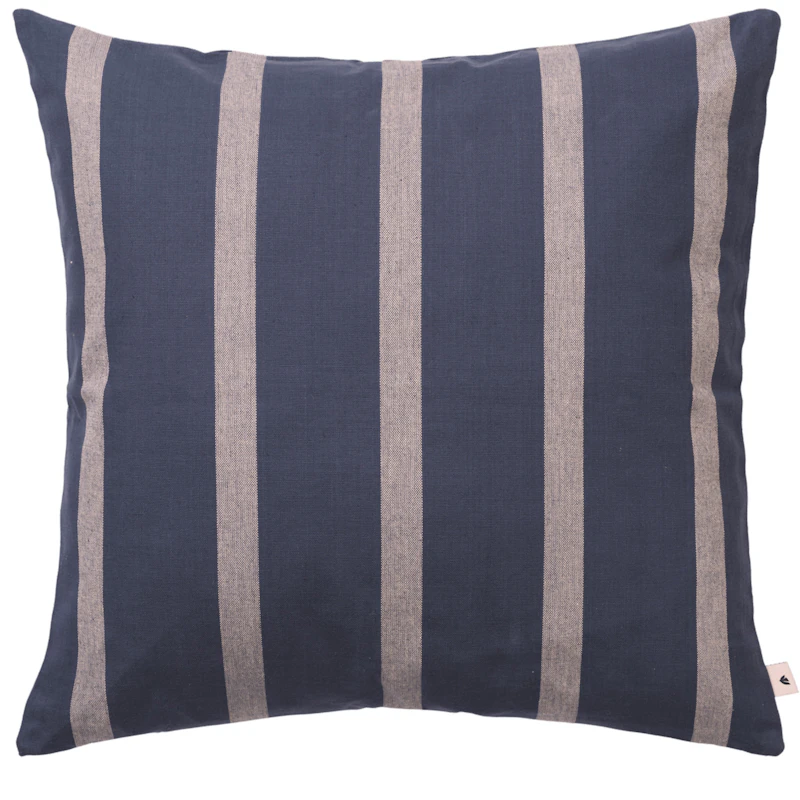 Strand Outdoor Putetrekk 50x50 cm, Parchment / Indigoblå