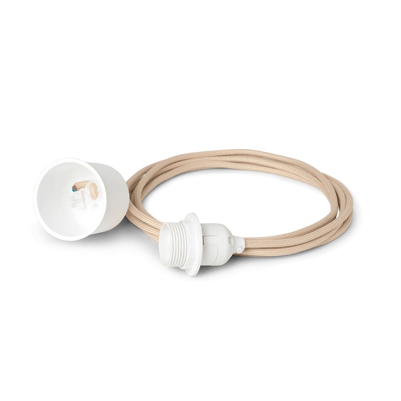 Tekstilledning Anhengslampe Sand 2 m