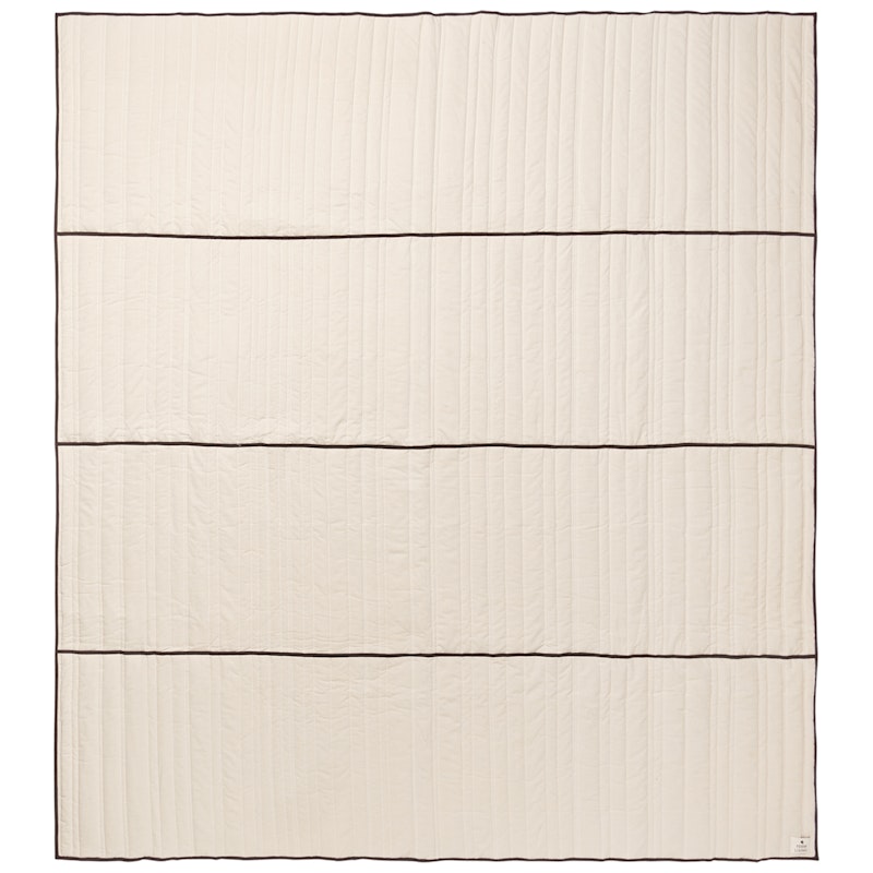 Vari Sengeteppe Naturlig / Dark Chocolate, 230x260 cm