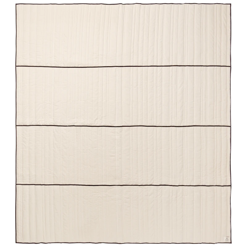 Vari Sengeteppe Naturlig / Dark Chocolate, 230x260 cm