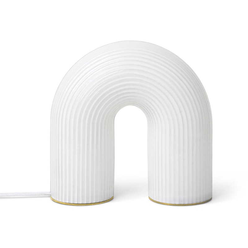 Vuelta Bordlampe, Ribbet Opalglass
