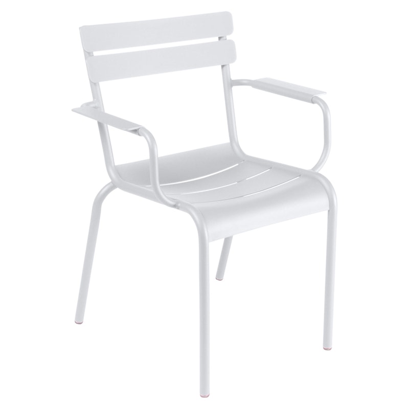 Luxembourg Stol Med Armlener, Cotton White