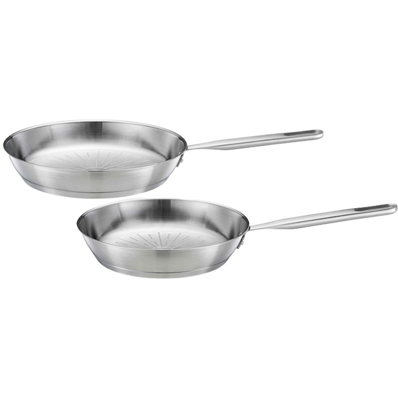 All steel Pure Stekepannesett 24 + 28 cm