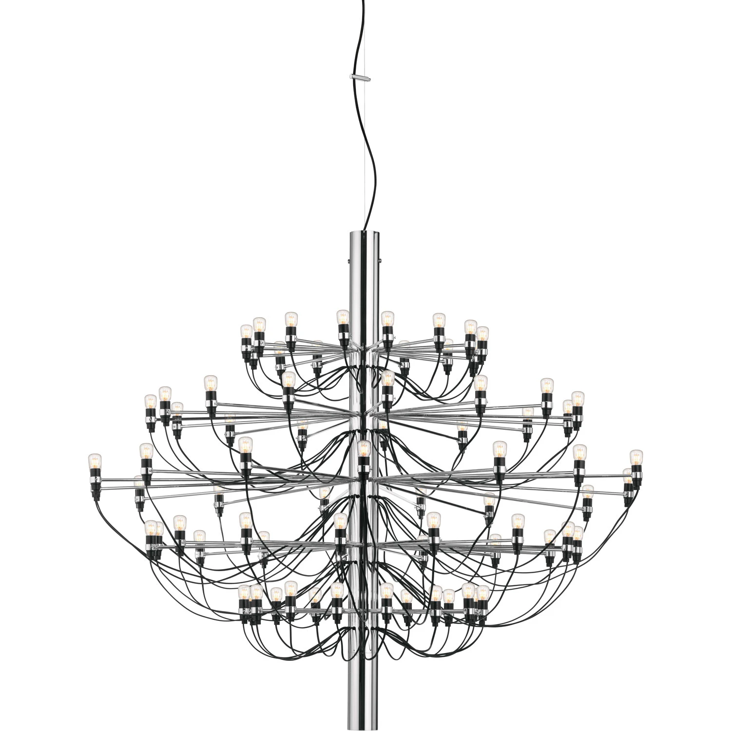 2097/75 Sarfatti Lysekrone LED, Chrome fra Flos | RoyalDesign.no