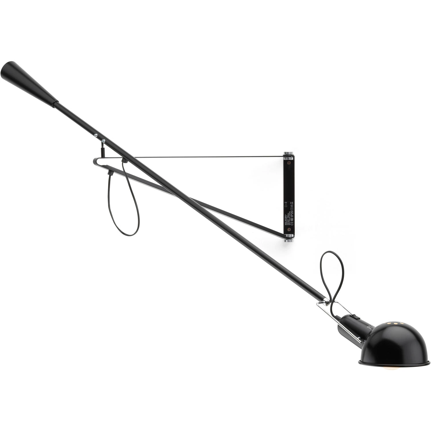 265 vegglampe liten svart