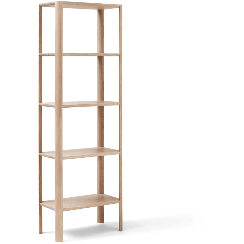 Leaf Hylle 0,5x5, Hvitoljet Eik