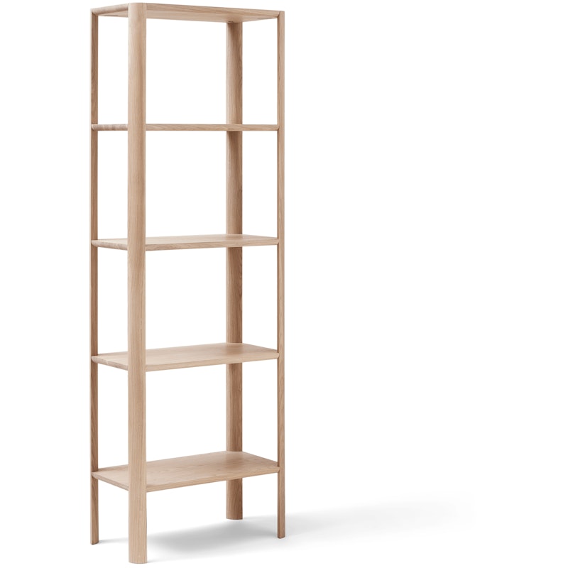 Leaf Hylle 0,5x5, Hvitoljet Eik