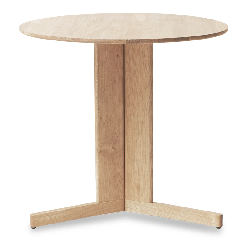 Trefoil Bord 75 cm, Hvitoljet Eik